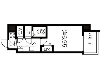 ロイス茨木奈良町(1K/7階)の間取り写真