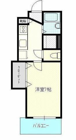 BIGBAN(1K/1階)の間取り写真
