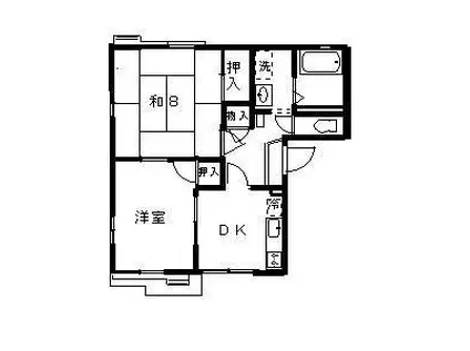 アネックス雅 A棟(2DK/1階)の間取り写真