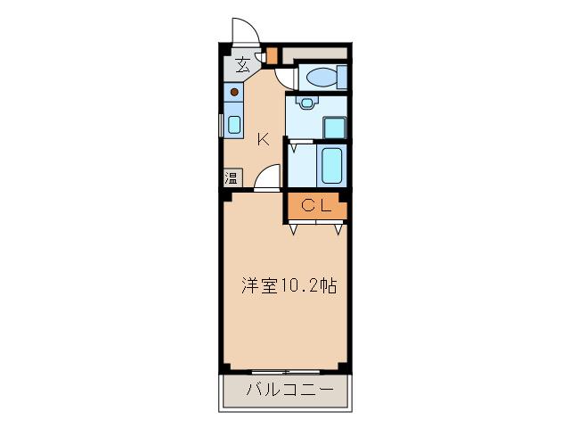 第2STUDIO OHZONE(1K/3階)の間取り写真