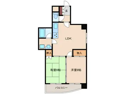 グラントピア新大阪(2LDK/7階)の間取り写真