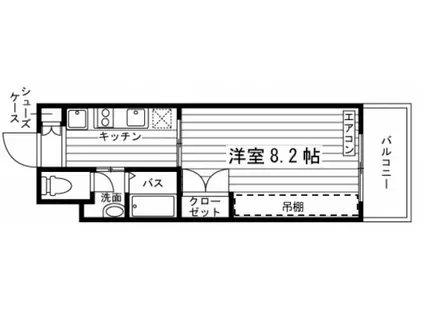 ぱすとらーれ森野(1K/3階)の間取り写真