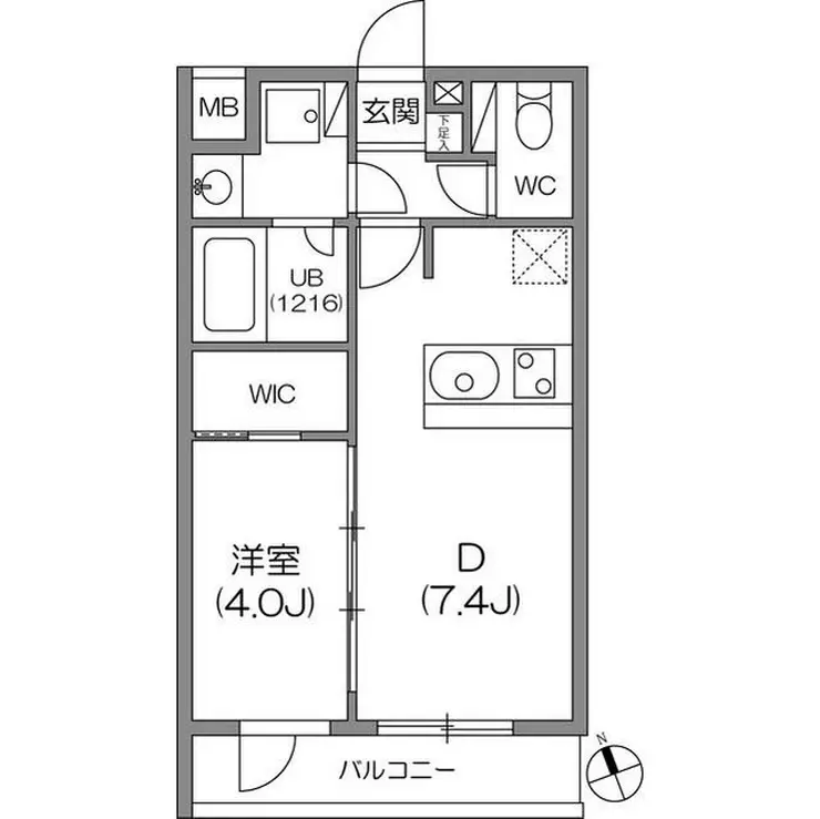 ガーラプレイス八幡山壱番館 4階階 間取り