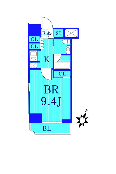 ライジングプレイス石川町 3階階 間取り