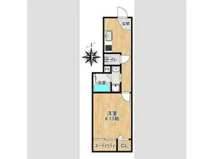 リベラメゾン野口(1K/1階)の間取り写真