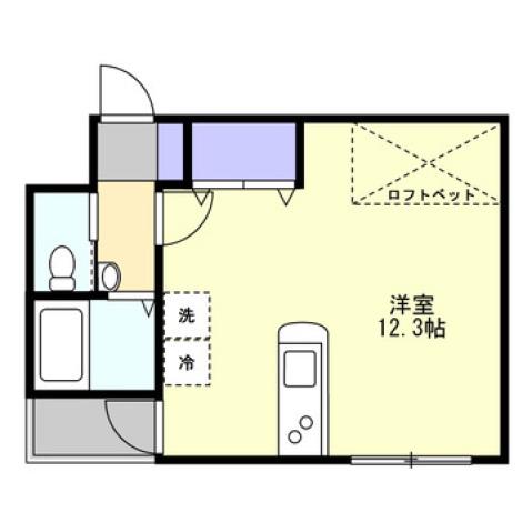 アルト生石(ワンルーム/3階)の間取り写真