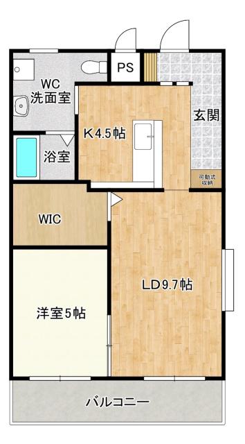 ライフコア(1LDK/2階)の間取り写真
