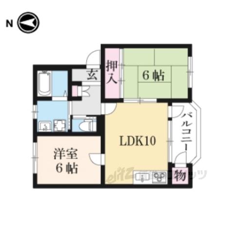 長浜ミラクルステアーズ(2LDK/5階)の間取り写真