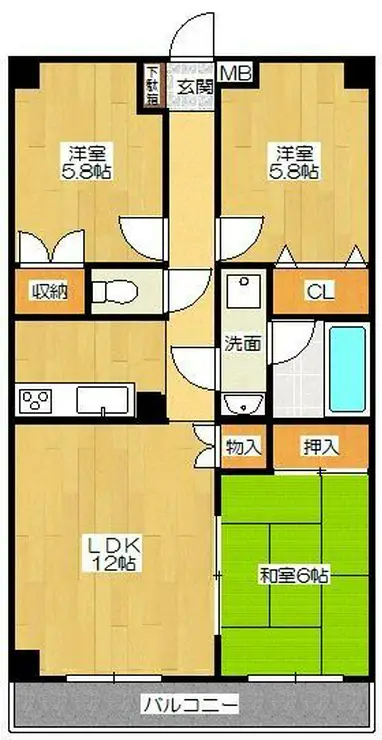 メゾンドソレイユ 2階階 間取り