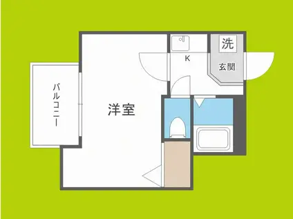 大国町青山ビル別館(1K/2階)の間取り写真