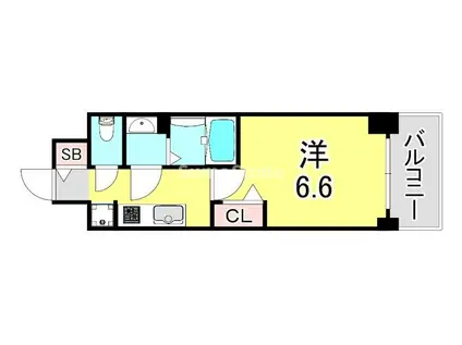 プレサンス ハーバーランド アンド・シー(1K/14階)の間取り写真