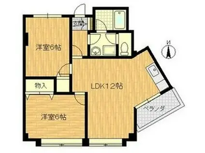 メゾン豊新(2LDK/2階)の間取り写真