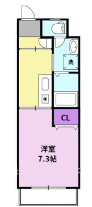 アルファルファA(1K/3階)の間取り写真