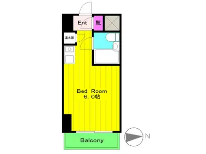 モンレーヴ調布(1K/6階)の間取り写真