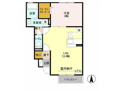 サン・ボナール(1LDK/1階)の間取り写真