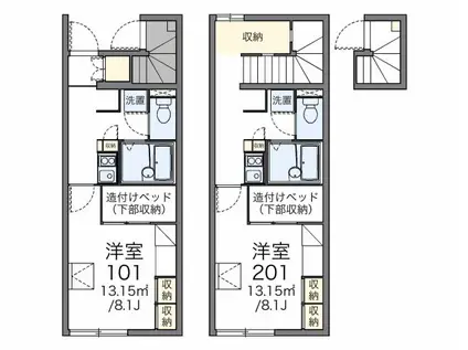 レオパレスCOMFORT 和幸(1K/1階)の間取り写真