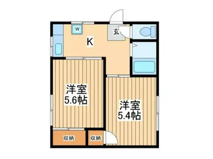 町田サニーガーデン(2K/2階)の間取り写真