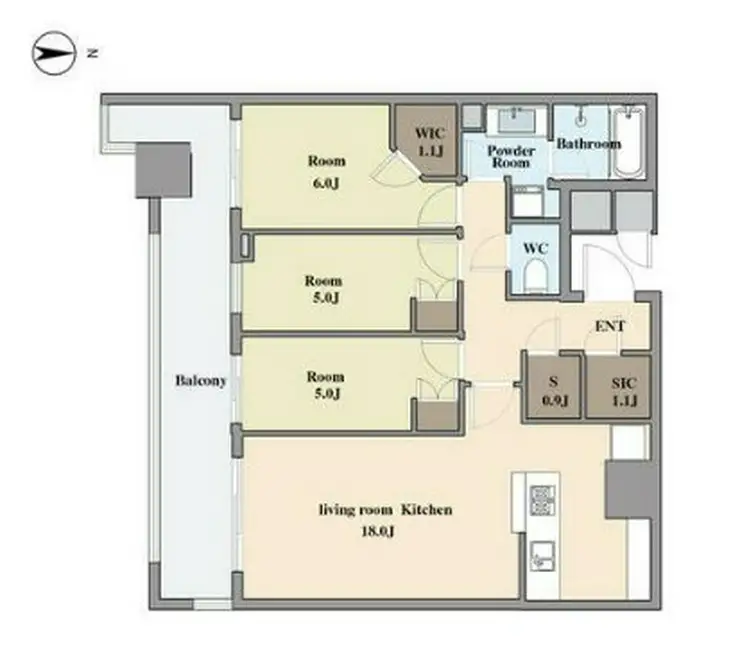 パークタワー晴海 33階階 間取り