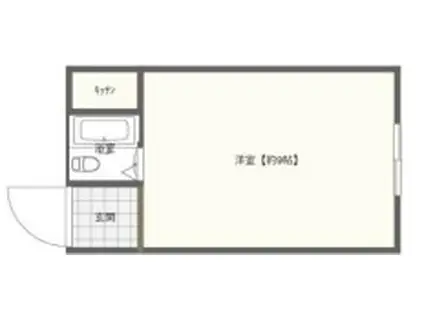 ルミエール神戸高雄台(ワンルーム/1階)の間取り写真