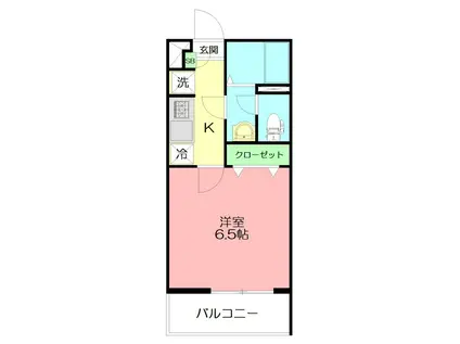 リブリ・東柏ヶ谷(1K/1階)の間取り写真