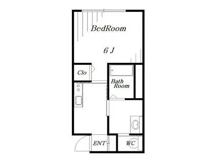 フォート・デルッシSK(1K/1階)の間取り写真