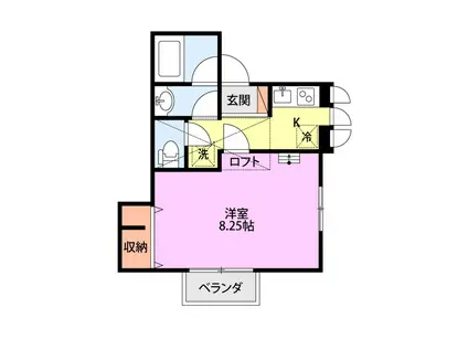 ブレンダ・II(1K/2階)の間取り写真