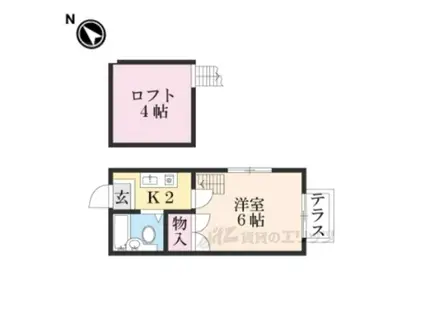 レオパレスダ・カーポ(1K/2階)の間取り写真