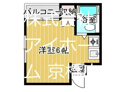 ラパンジール関目(ワンルーム/4階)の間取り写真