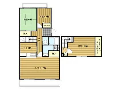 オクトス市が尾(3LDK/3階)の間取り写真