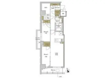 RJRプレシア大森北(2SLDK/2階)の間取り写真