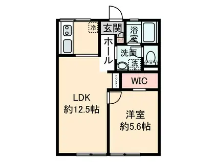 シティハイム シャホールI(1LDK/1階)の間取り写真