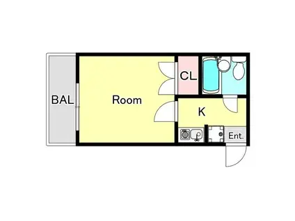 ガーデンスクエア国立(1K/3階)の間取り写真