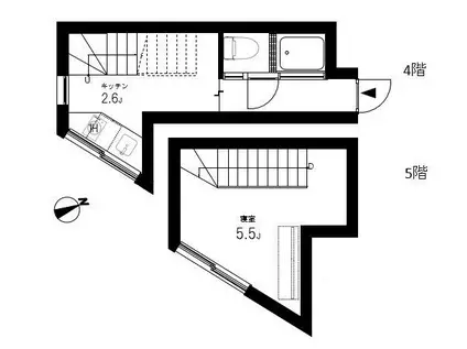 SY3531(1K/4階)の間取り写真