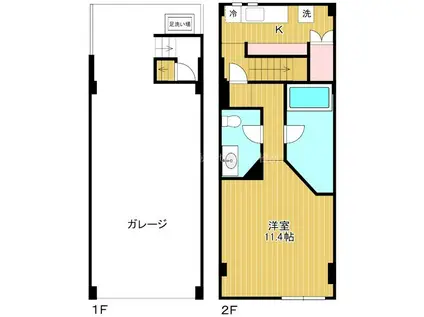 SEA SIDE-10(1K/2階)の間取り写真