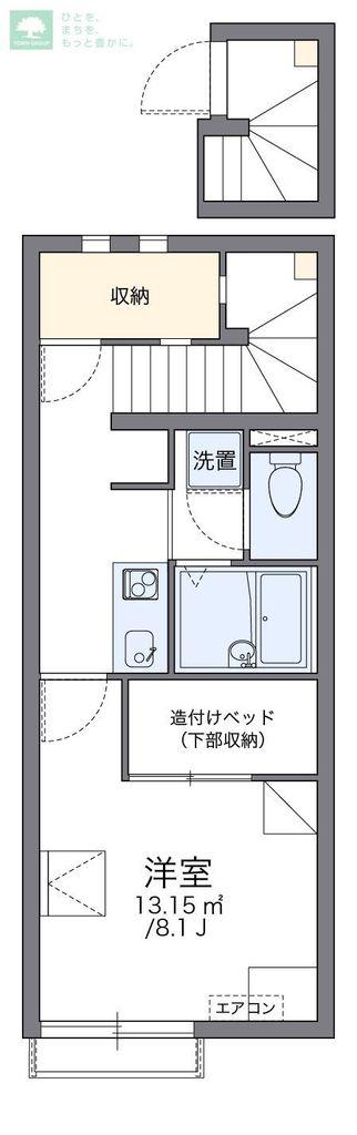 レオネクストプラム(1K/2階)の間取り写真