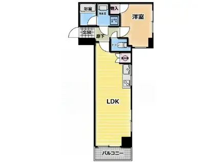 マンション板橋本町(1LDK/2階)の間取り写真