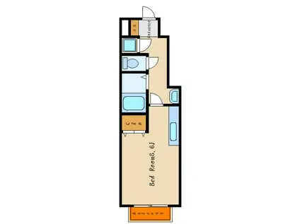 セレッソ八木(ワンルーム/1階)の間取り写真