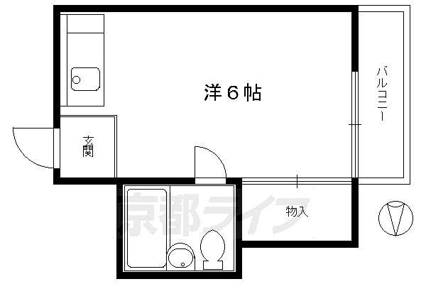 コーポラス禅(1K/1階)の間取り写真