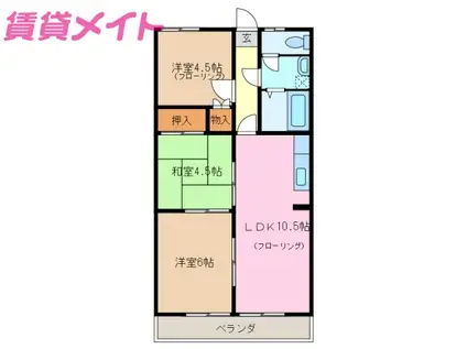 BRISE(3LDK/2階)の間取り写真