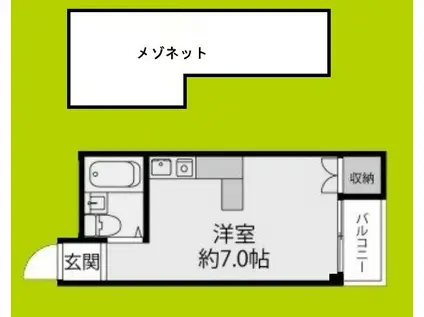 エクラ東住吉(ワンルーム/4階)の間取り写真