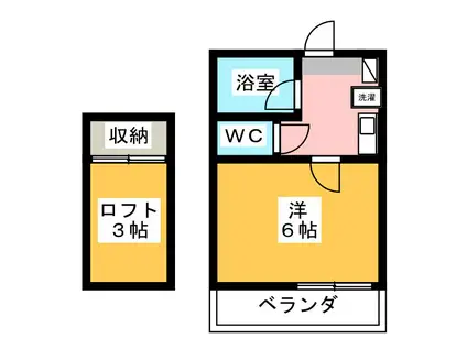 クレセントハイツ美園(1K/1階)の間取り写真
