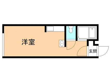 学ハイツラポートF(ワンルーム/2階)の間取り写真