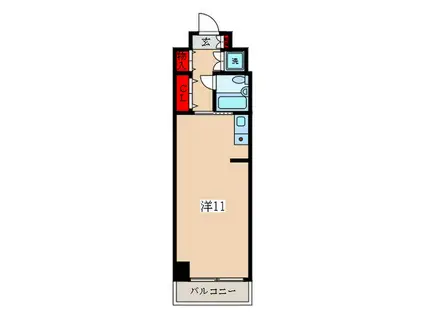 グリーンフォレスト板橋(ワンルーム/7階)の間取り写真