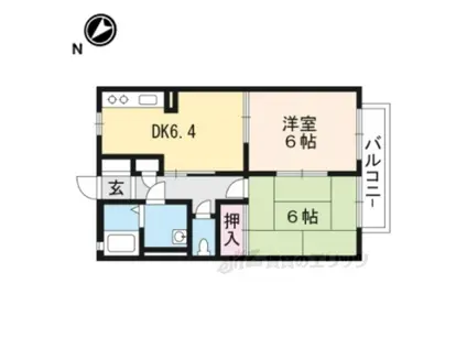 シャーメゾン240(2DK/2階)の間取り写真