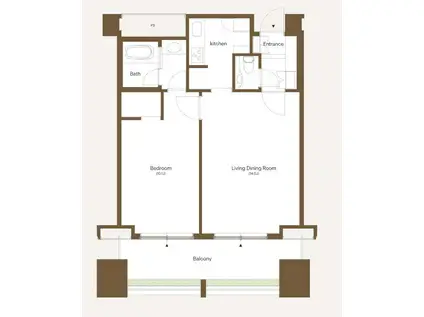 オランダヒルズ森タワーROP(1LDK/9階)の間取り写真