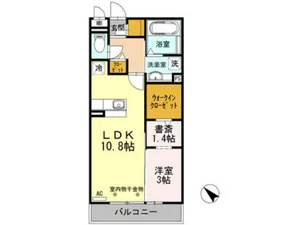 JOIE BONHEUR DEUX(1LDK/3階)の間取り写真