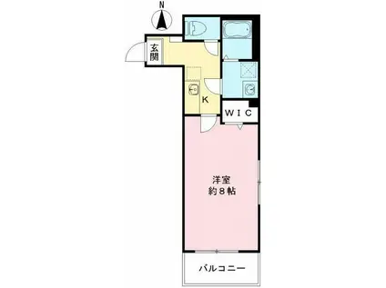 CASA DE MARTE(1K/2階)の間取り写真