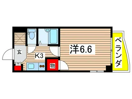 プチメゾン(1K/3階)の間取り写真