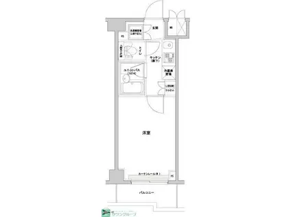 ルーブル武蔵新城(1K/5階)の間取り写真