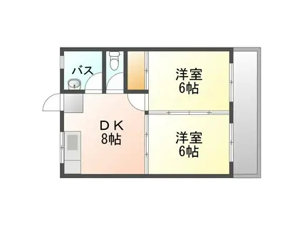 メープル(2DK/4階)の間取り写真